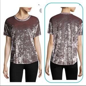 Feel the Piece Arielle Pink Crushed Velvet Tee